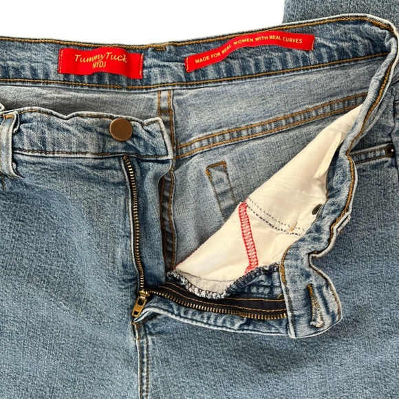 NYDJ Tummy Tuck Size 12 Medium Wash *Belt Loop Rip* Boot Cut Stretchy - Picture 8 of 9